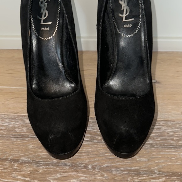 EUC YSL platform heels- black suede- size 38 - Picture 11 of 17